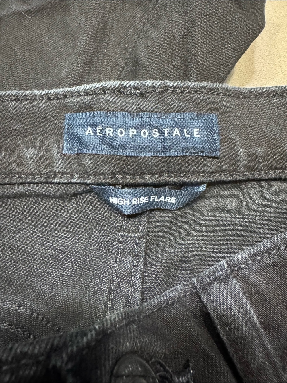 Aeropostale Black High-Rise Flare Jeans - Picture 4 of 7